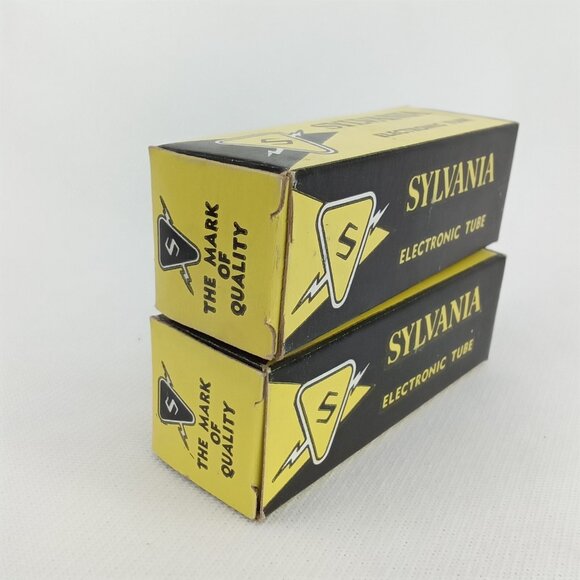 WWII Era Electronic Tube With Box Set Of 2 Sylvania Model 5ES8 NOS NIB 1940s - Picture 8 of 11